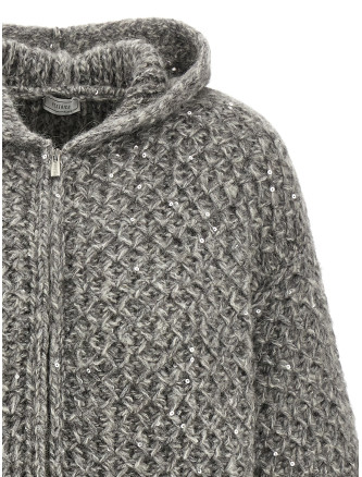 Свитер, кардиган PESERICO Zipped hooded cardigan (A99848F0309243271) #
