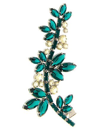 Брошь и булавка PRADA 'Crystal Flowers'