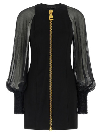 Мини BALMAIN XL zip dress