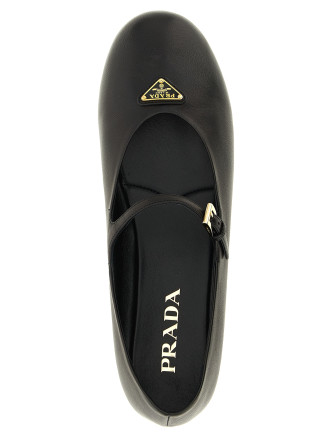 Балетки PRADA Triangle logo nappa ballet flats (1F793NFA005038F0002) #
