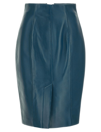 Миди BALMAIN XL zip skirt