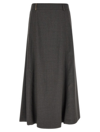 Миди PESERICO Flared skirt with loops