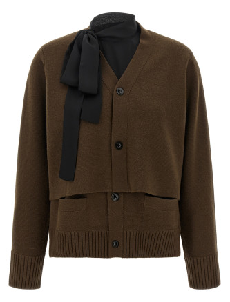 Свитер, кардиган SACAI Cut-out cardigan