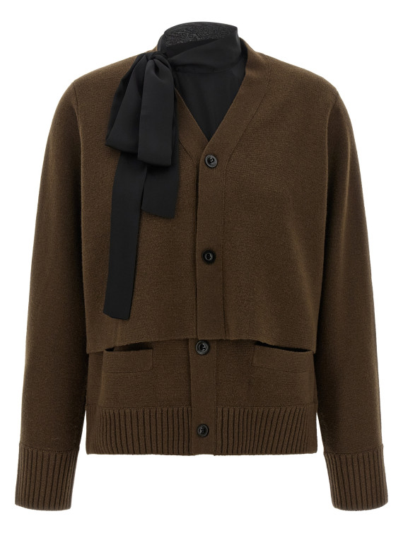 Свитер, кардиган SACAI Cut-out cardigan (2608673601) #1