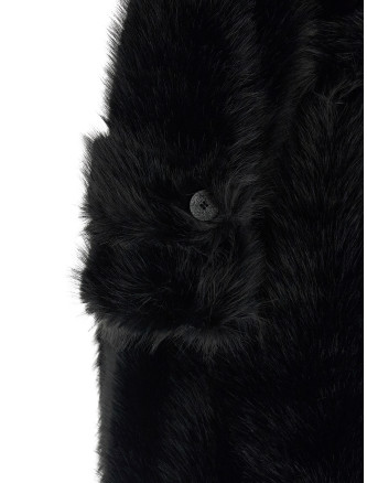 Мех, шуба B&B COUTURE 'Jackie' (JACKIETRENCHBLACK) #