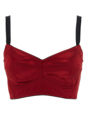 Вечерний топ DOLCE & GABBANA Bustier top with stitching