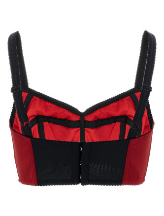 Вечерний топ DOLCE & GABBANA Bustier top with stitching (F7T18TFURADR0384) #