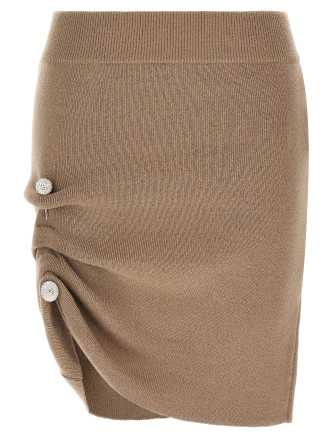 Макси GIUSEPPE DI MORABITO Jewel pin skirt