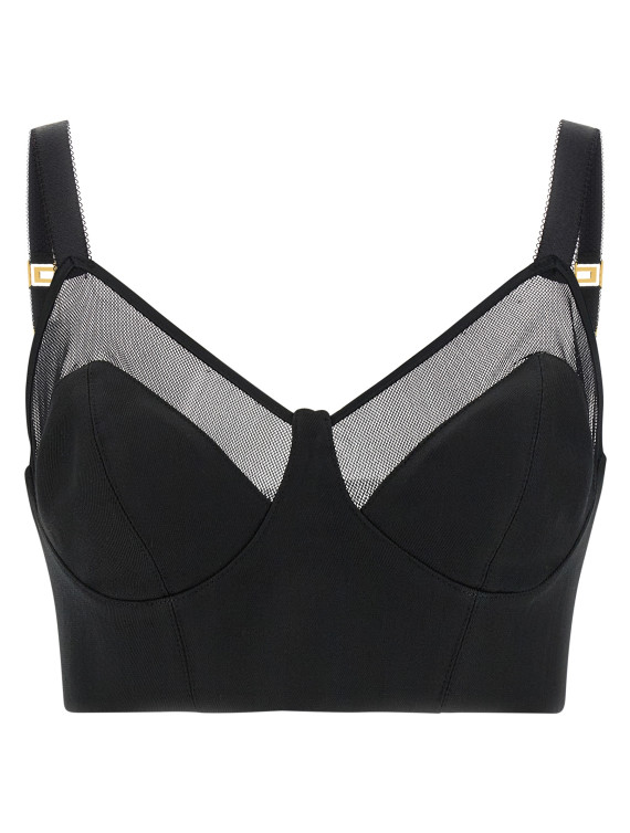 Вечерний топ ELISABETTA FRANCHI Cool wool and tulle top (TO06666E2110) #1