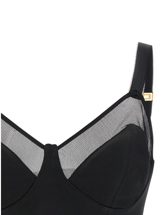 Вечерний топ ELISABETTA FRANCHI Cool wool and tulle top (TO06666E2110) #