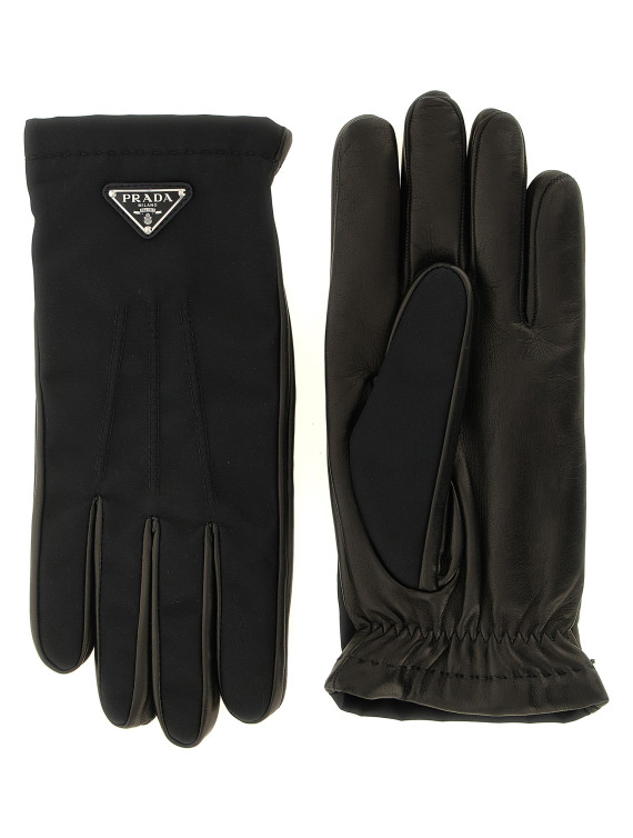 Перчатки PRADA Re-Nylon and nappa gloves (2GG7952DWBF0002) #1