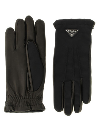 Перчатки PRADA Re-Nylon and nappa gloves (2GG7952DWBF0002) #
