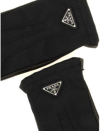 Перчатки PRADA Re-Nylon and nappa gloves (2GG7952DWBF0002) #
