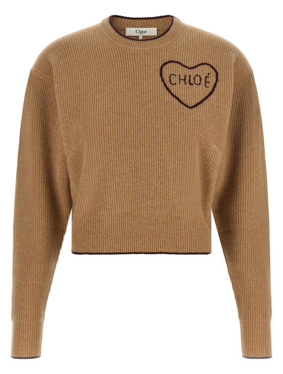 Свитер, кардиган CHLOÉ Heart intarsia sweater (CH26AMP41710218) #1