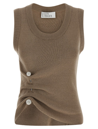Повседневный топ GIUSEPPE DI MORABITO Jewel brooch top