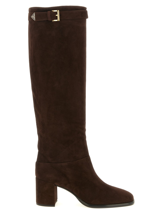 Высокие сапоги PRADA Suede boots (1W678OF065008F0003) #1