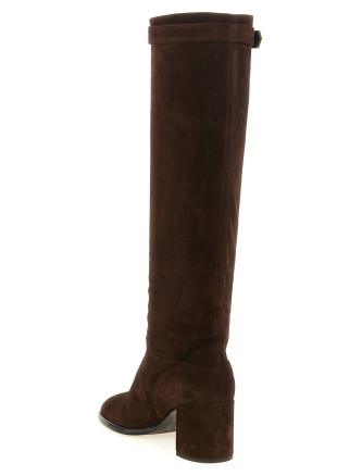 Высокие сапоги PRADA Suede boots (1W678OF065008F0003) #