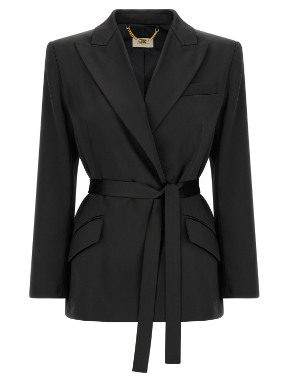 Пиджак, костюм ELISABETTA FRANCHI Stretch satin blazer (GI27966E2110) #1