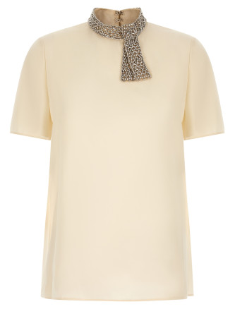 Вечерний топ VALENTINO GARAVANI Valentino Garavani jewel collar top