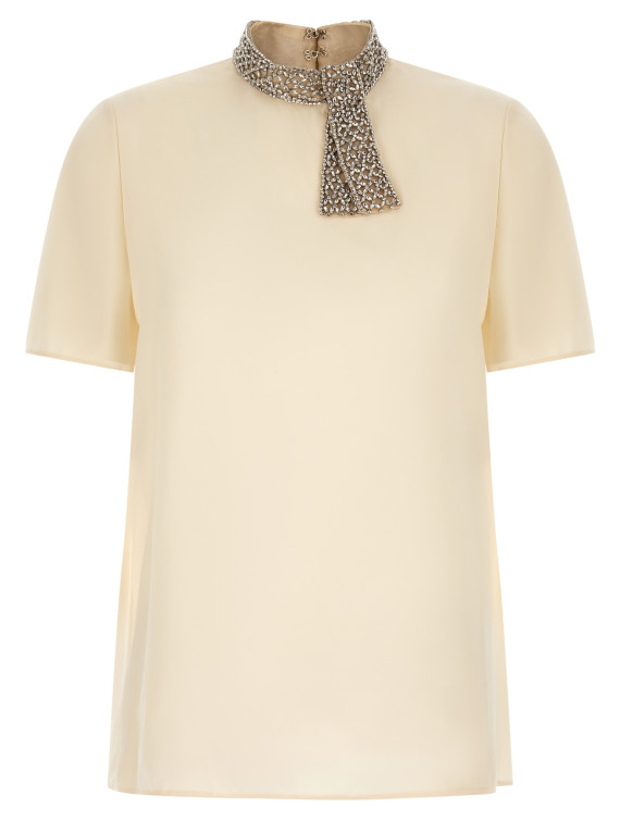 Вечерний топ VALENTINO GARAVANI Valentino Garavani jewel collar top (B3AEBY021B4KY) #1