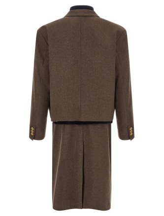 Пальто, тренч SACAI 'Wool Flannel x Denim Coat' (2604082M605) #