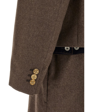 Пальто, тренч SACAI 'Wool Flannel x Denim Coat' (2604082M605) #