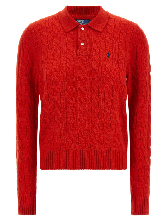 Поло POLO RALPH LAUREN Braided knit polo shirt (211972132501) #1