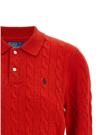 Поло POLO RALPH LAUREN Braided knit polo shirt (211972132501) #