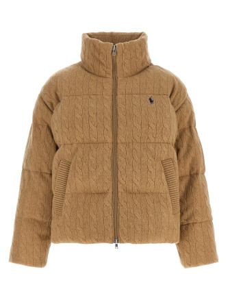 Пуховик POLO RALPH LAUREN Knitted braided down jacket