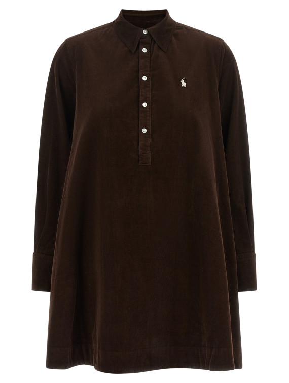 Мини POLO RALPH LAUREN Corduroy dress with embroidery (211B22153005) #1