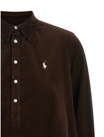 Мини POLO RALPH LAUREN Corduroy dress with embroidery (211B22153005) #