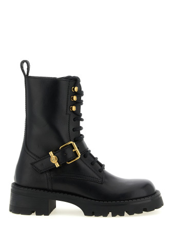Военные ботинки VERSACE Ankle boots with buckle