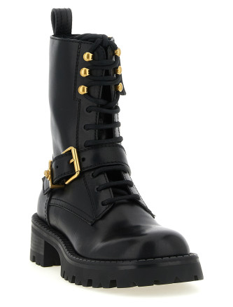 Военные ботинки VERSACE Ankle boots with buckle (10268451A193161B00G) #