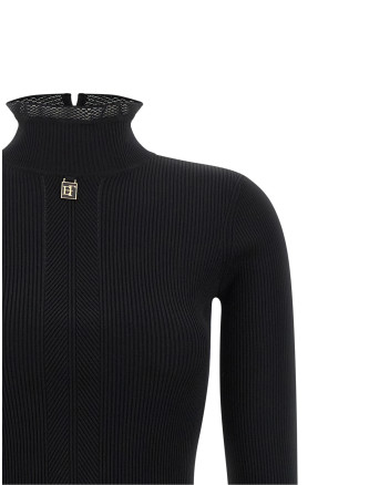 Миди ELISABETTA FRANCHI Ribbed knit dress (AM21B66E2110) #