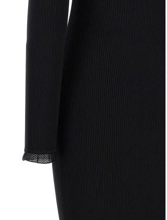 Миди ELISABETTA FRANCHI Ribbed knit dress (AM21B66E2110) #