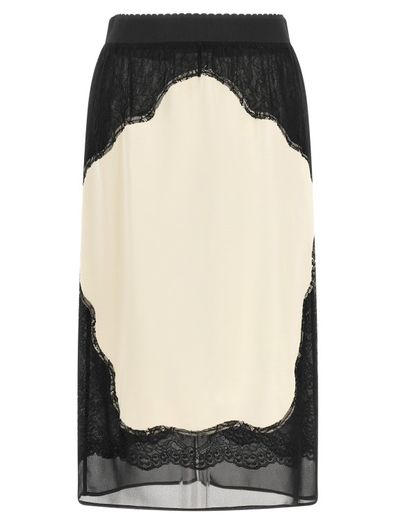 Миди THE ATTICO Lace insert skirt (261WCS00317MIX109AA538) #1