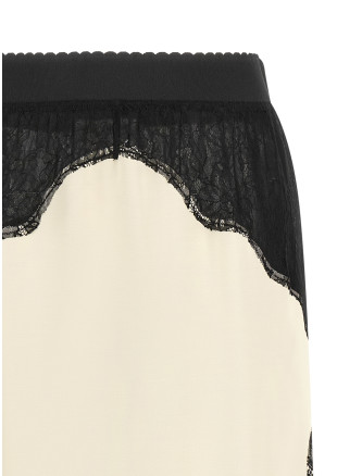 Миди THE ATTICO Lace insert skirt (261WCS00317MIX109AA538) #