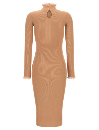 Миди ELISABETTA FRANCHI Ribbed knit dress (AM21B66E2FK4) #