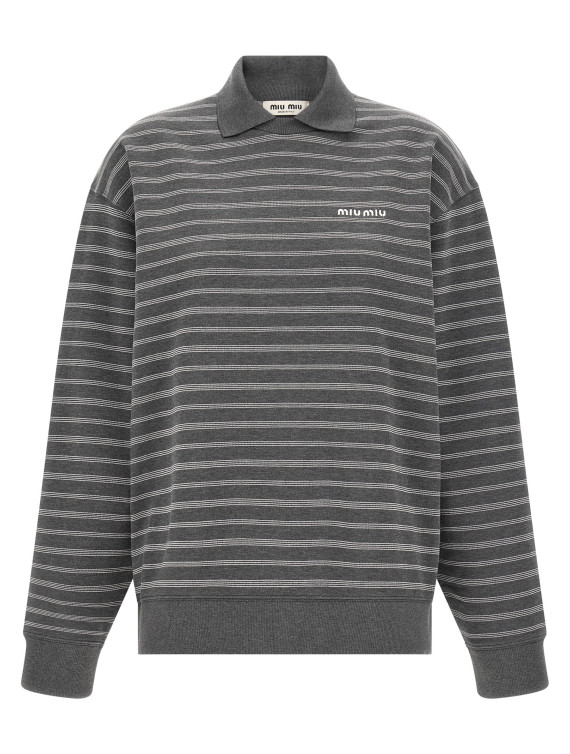 Толстовка MIU Striped Collared Sweatshirt (MJLA68SOOO174VF052N) #1