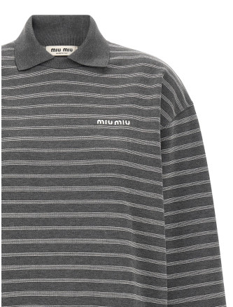 Толстовка MIU Striped Collared Sweatshirt (MJLA68SOOO174VF052N) #