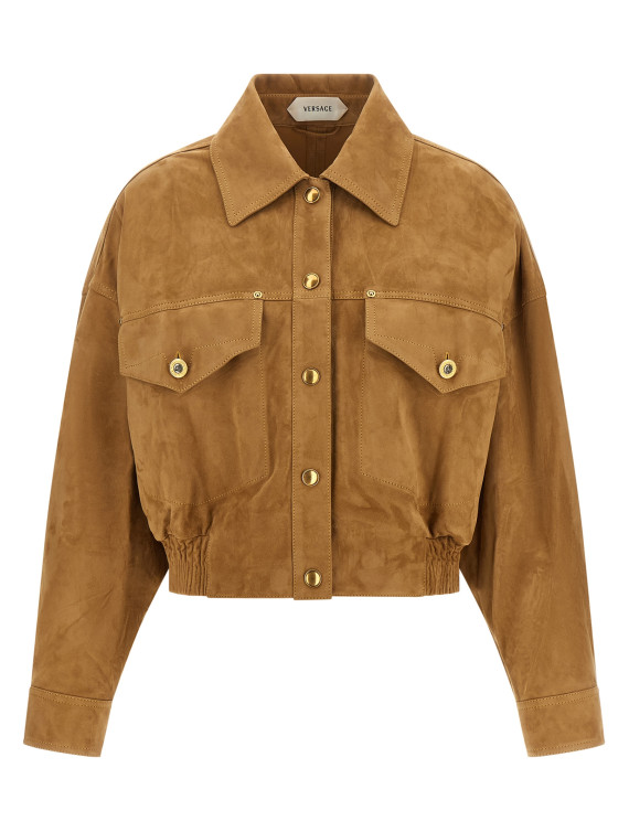 Кожаная куртка VERSACE Suede blouson (10257041A183801K230) #1