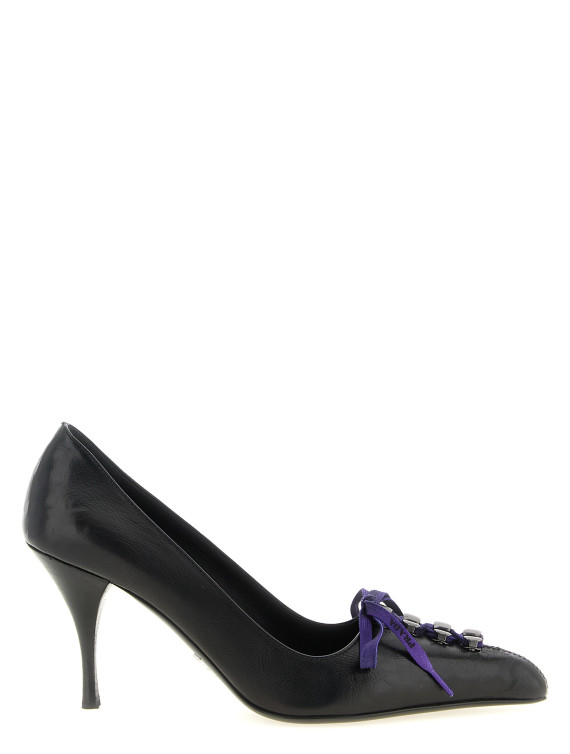 Каблуки средней высоты PRADA Lace-up pumps (1I612OFA085V69F0002) #1