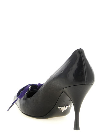 Каблуки средней высоты PRADA Lace-up pumps (1I612OFA085V69F0002) #