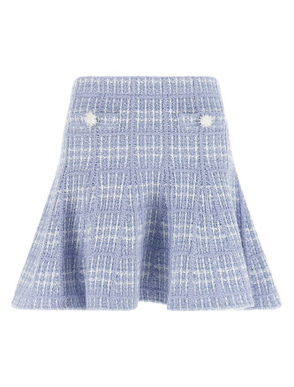Макси SELF PORTRAIT Check knit skirt