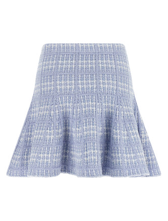 Макси SELF PORTRAIT Check knit skirt (AW26146SKBLBLUE) #