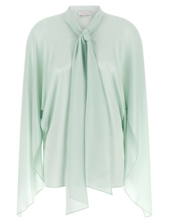 Рубашка, блузка STELLA MCCARTNEY Lavallière collar shirt