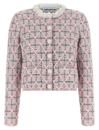 Свитер, кардиган SELF PORTRAIT Floral collar cardigan
