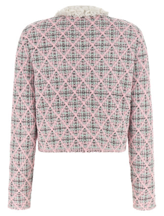 Свитер, кардиган SELF PORTRAIT Floral collar cardigan (AW26172CPPINK) #