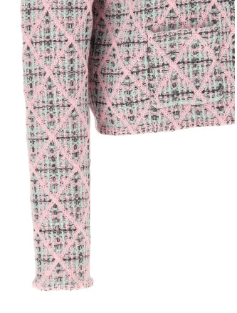 Свитер, кардиган SELF PORTRAIT Floral collar cardigan (AW26172CPPINK) #