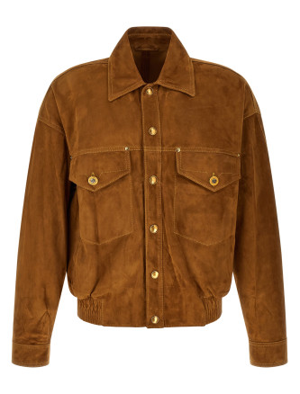 Кожаная куртка VERSACE Suede blouson